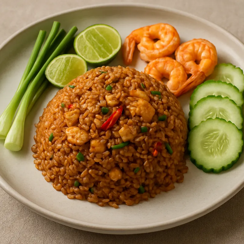 Khao Pad Nam Prik Pao (Gebratener Reis mit Chilipaste)