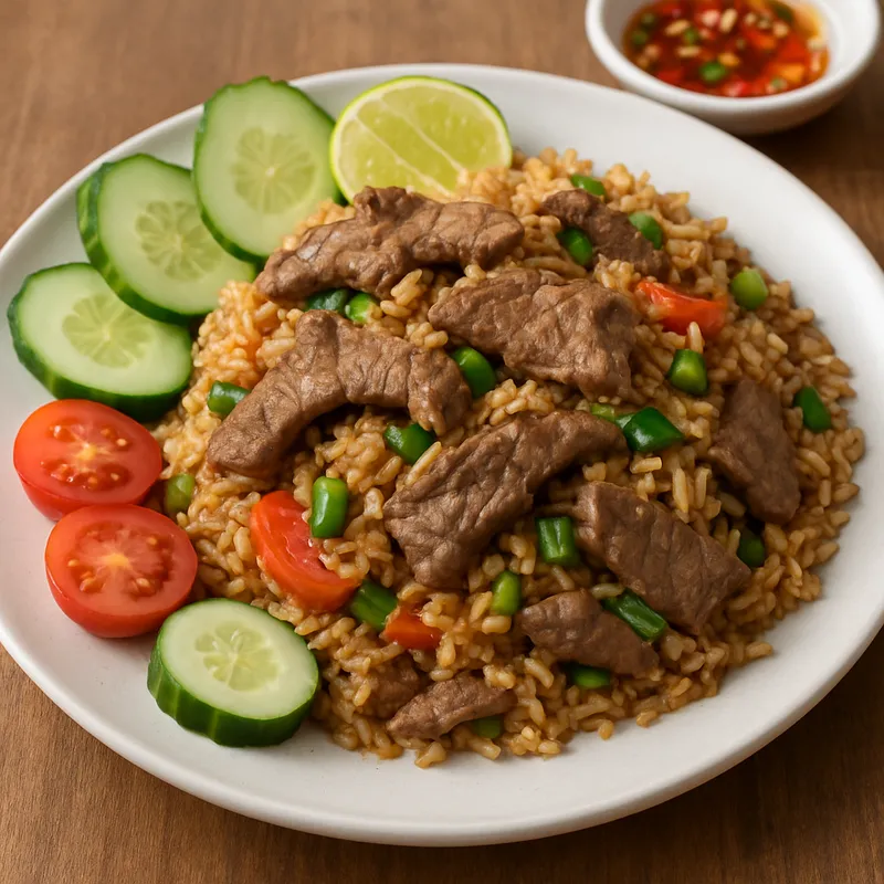 Khao Pad Neua (Gebratener Rindfleisch-Reis)