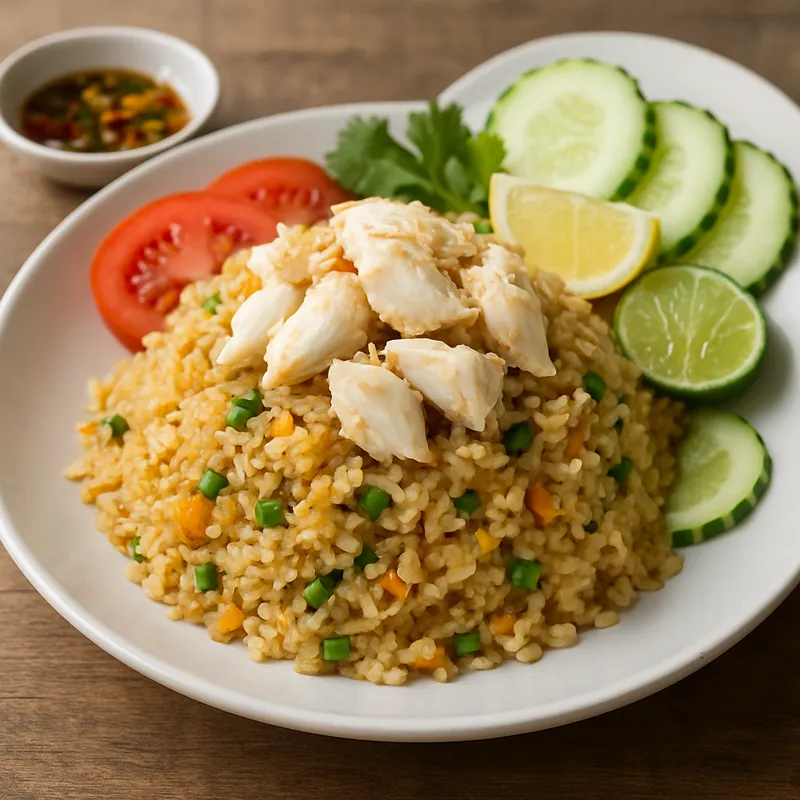 Khao Pad Pu (Gebratener Reis mit Krabben)