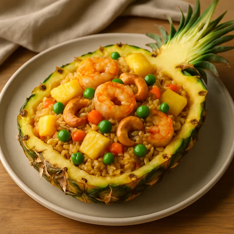 Khao Pad Sapparot (Klassischer gebratener Ananasreis)