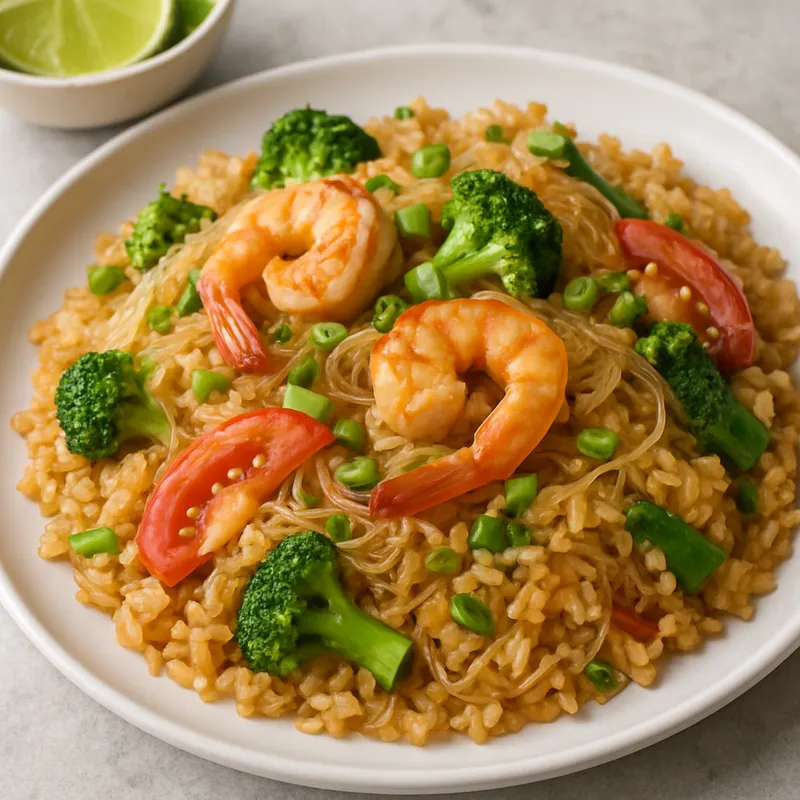 Khao Pad Wun Sen (Gebratener Reis mit Glasnudeln)