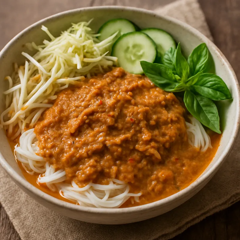 Khao Pun – Nordlaotische Reisbandnudel-Sauce