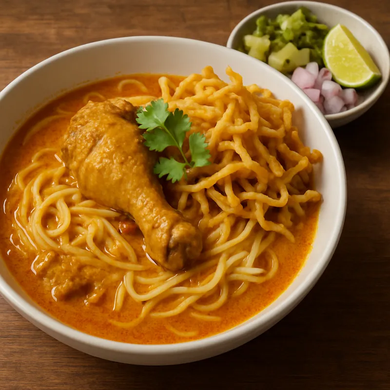 Khao Soi Isan Style (Isan Curry-Reisnudeln)