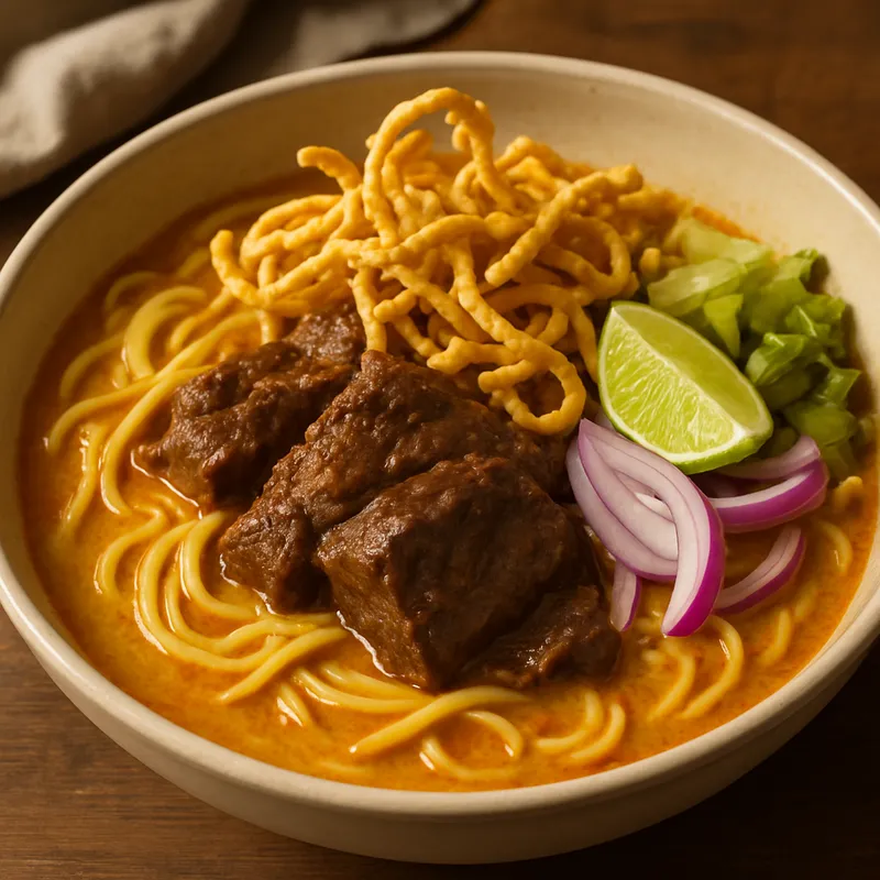 Khao Soi Islam (Muslimische Curry-Nudeln mit Rindfleisch)