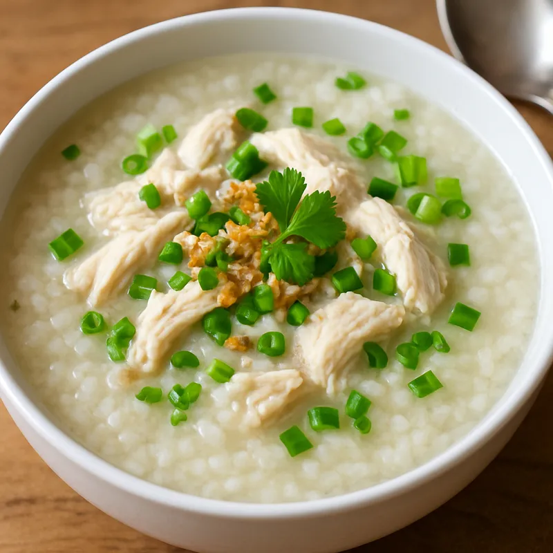 Khao Tom Gai (Reissuppe mit Hühnchen)