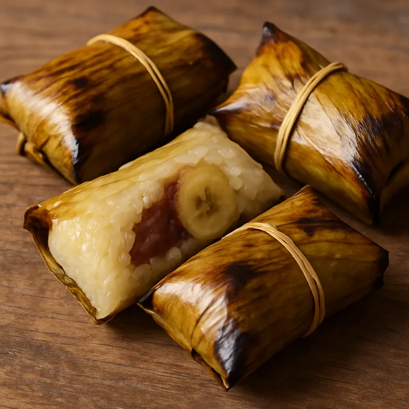Khao Tom Pad (Gebratener Klebreisbananen-Snack)