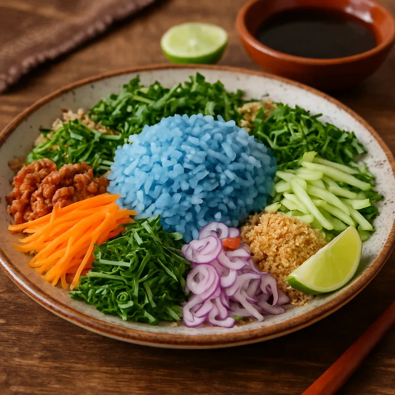 Khao Yam (Südthailändischer Reiskräutersalat)
