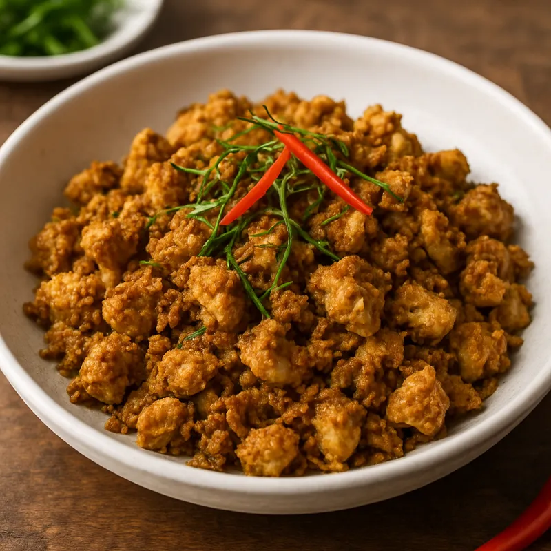 Khua Kling Gai (Südthailändisches trockenes Hühnchen-Curry)