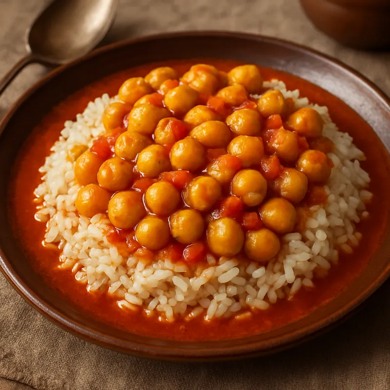 Kichererbseneintopf auf Pilaw (Nohut Pilavı)