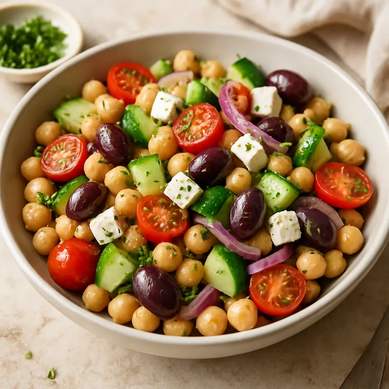 Kichererbsensalat auf griechische Art