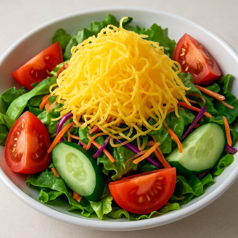 Kinshi Tamago Salat (Salat mit feinen Eierfäden)