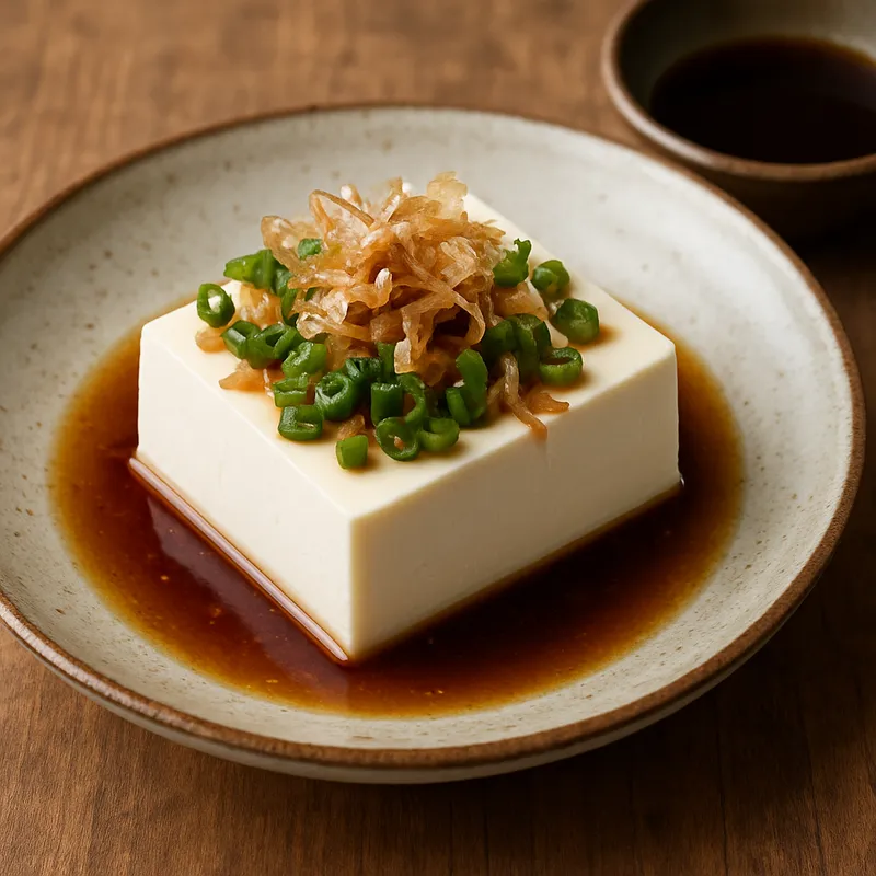 Kinu-Tofu mit Yuzu-Ponzu