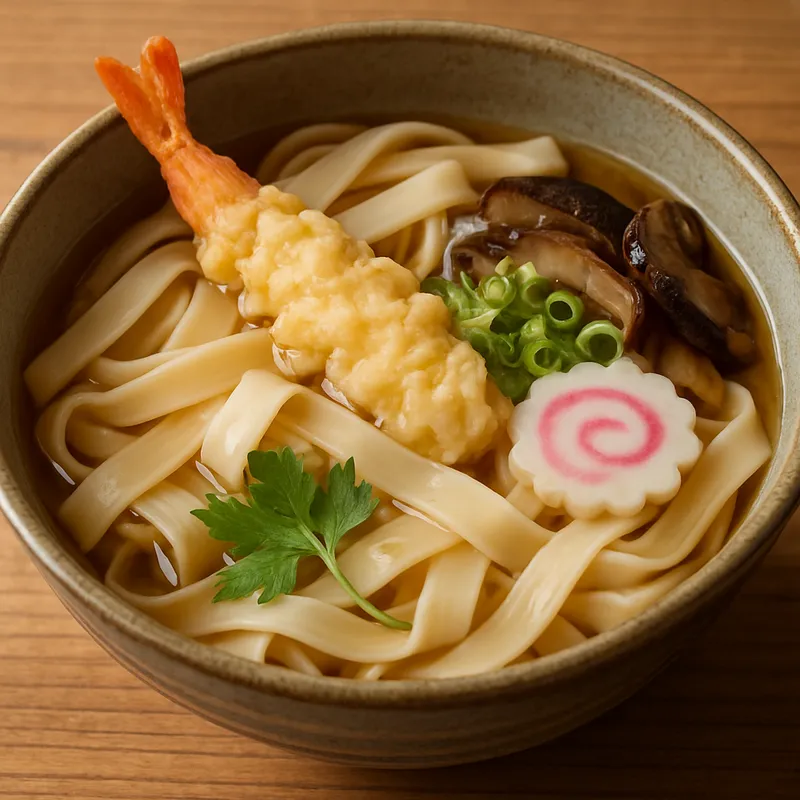 Kishimen (Nagoyas flache Nudeln)
