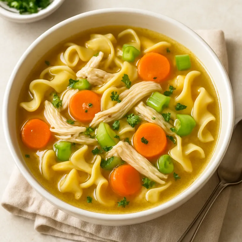 Klassische Hühnernudelsuppe