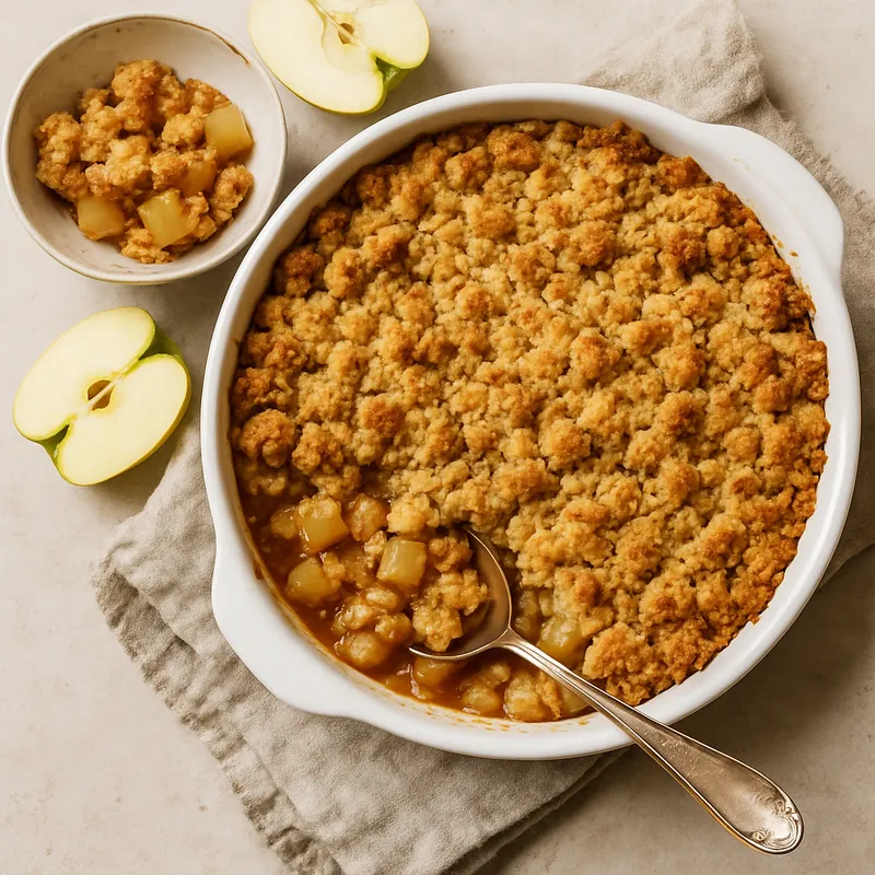 Klassischer Apfelcrumble