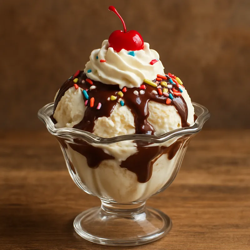 Klassischer Ice Cream Sundae