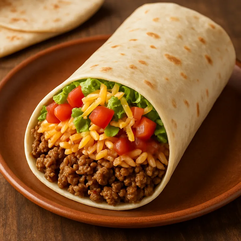 Klassischer Rindfleisch-Burrito