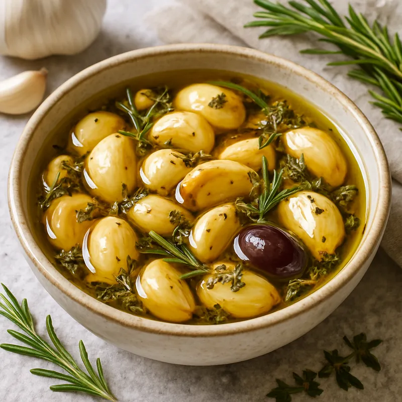 Knoblauch-Confit auf griechische Art