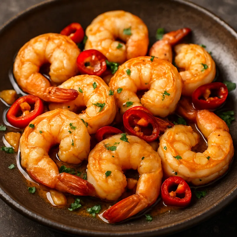 Knoblauch-Garnelen mit Chili