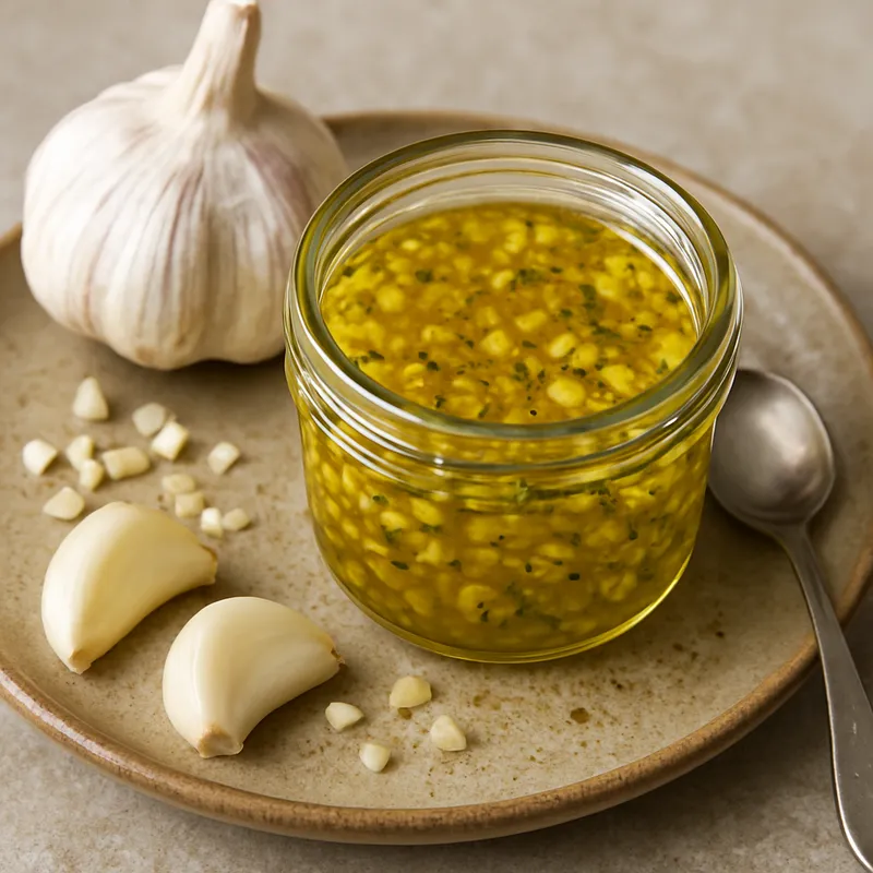 Knoblauch-Öl-Sauce