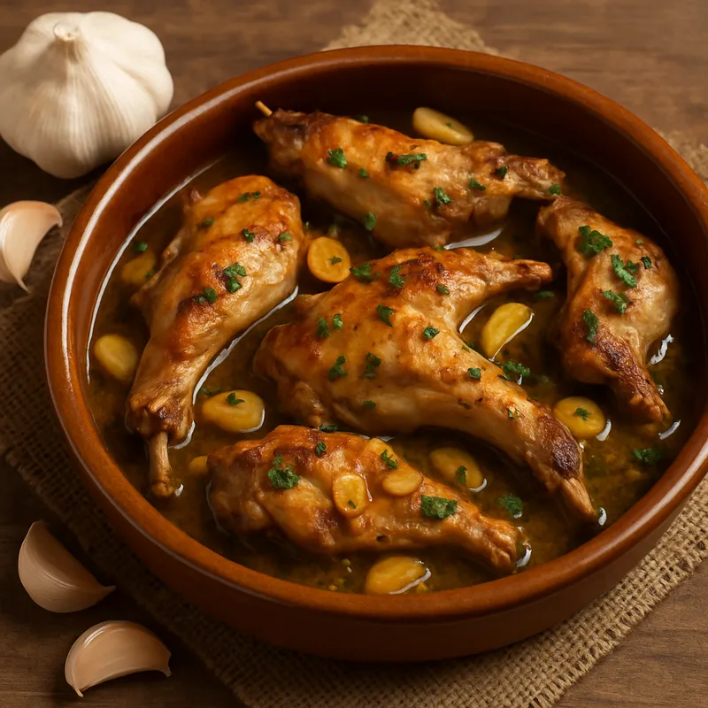 Knoblauchkaninchen (Conejo Al Ajillo)