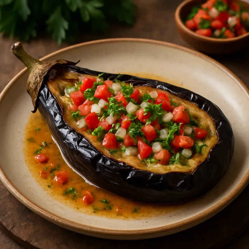 Közde Patlican (Charcoal Grilled Eggplant)