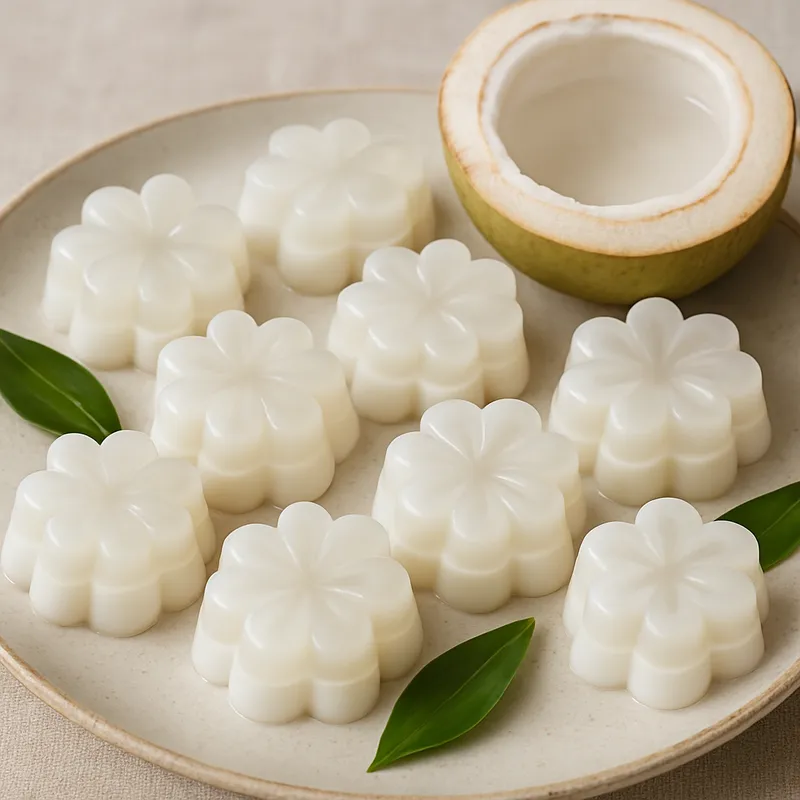Kokosgelee Wun Maprao (Kokosgelee-Dessert)