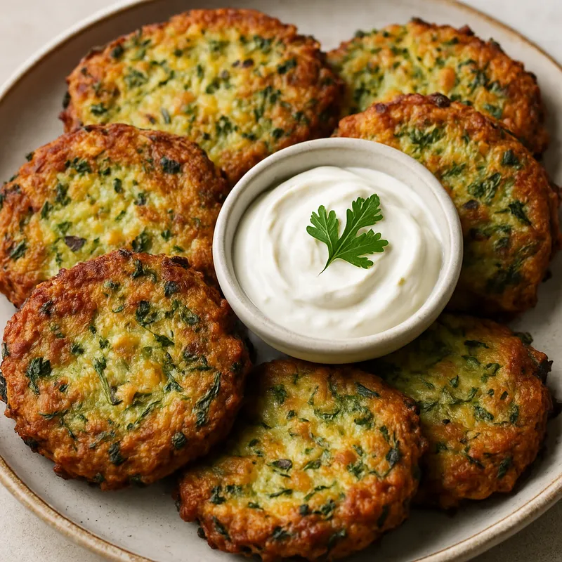 Kolokithokeftedes (Gebackene Zucchinipuffer)