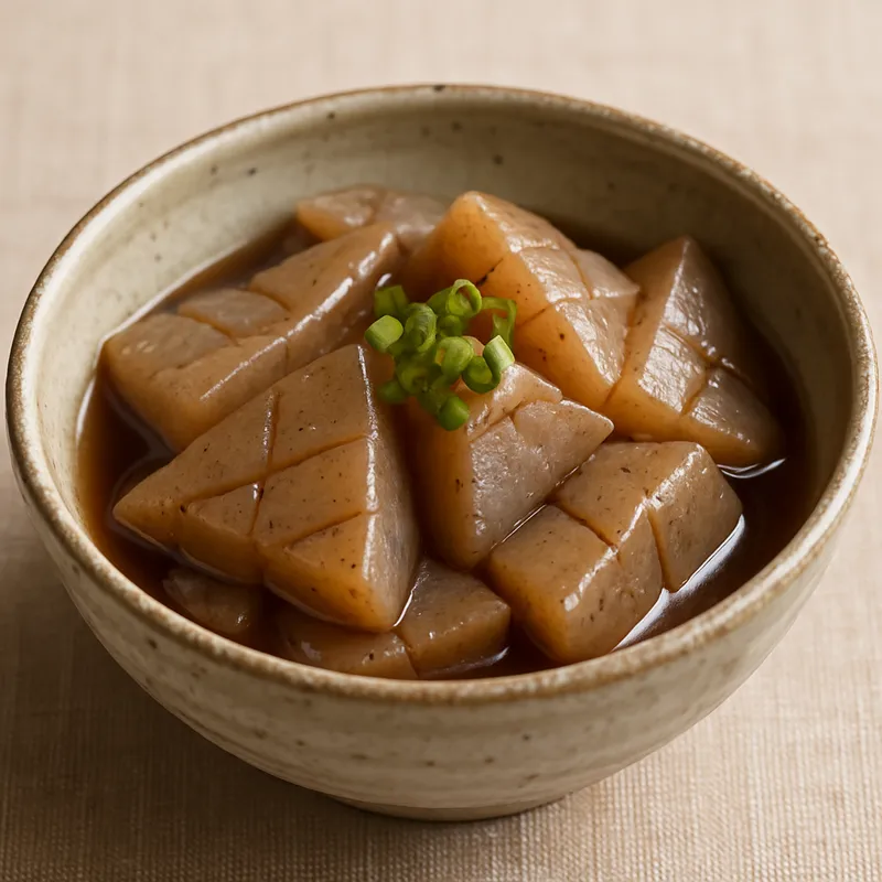 Konnyaku No Nimono (Geschmorter Konjak)