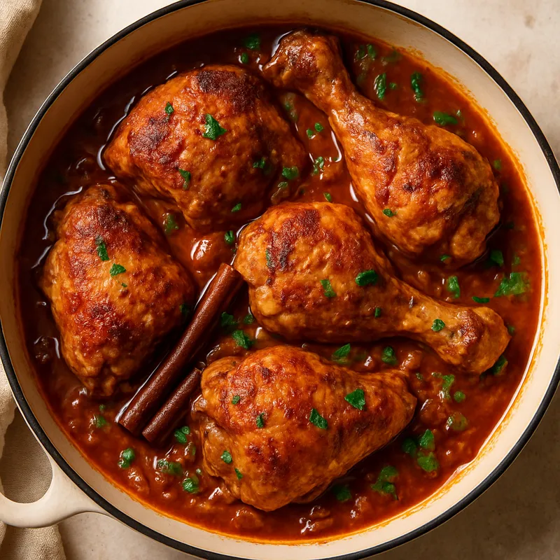 Kotopoulo Kapama (Zimt-Hähnchen)