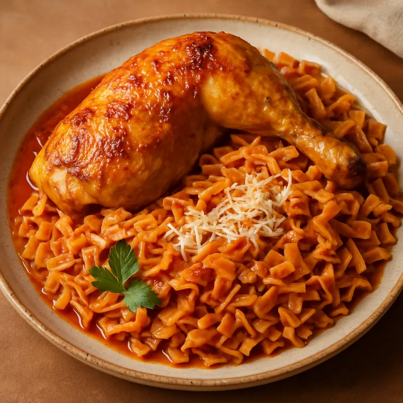 Kotopoulo Me Hilopites (Hähnchen mit Nudeln)