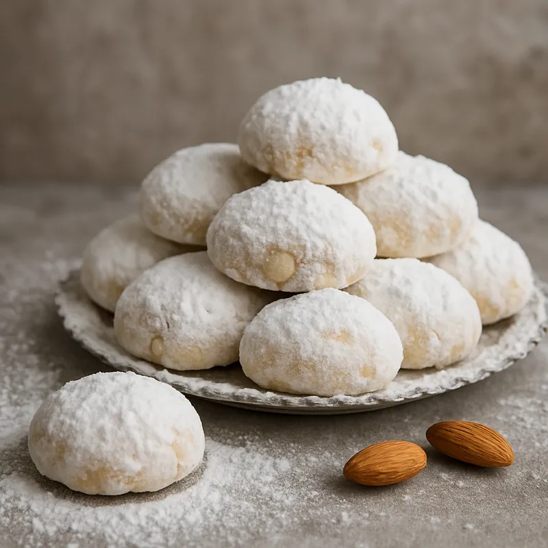 Kourabiedes (Butter-Mandelkekse)