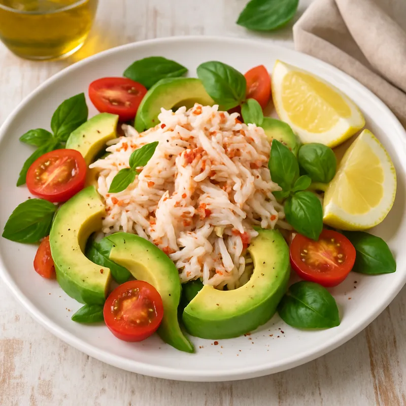 Krabben-Avocado-Salat auf italienische Art