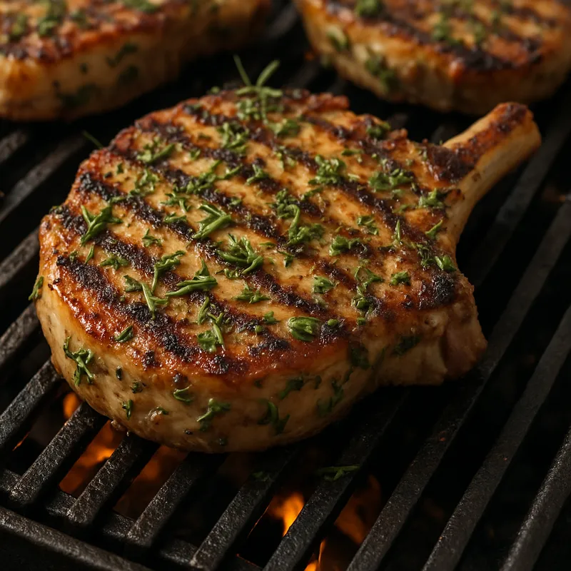 Kräuter-Schweinekotelett vom Grill
