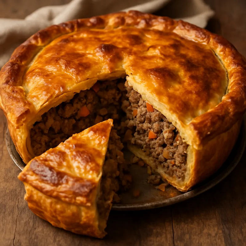 Kreatopita Kefalonia (Fleischpastete nach Kefalonia-Art)