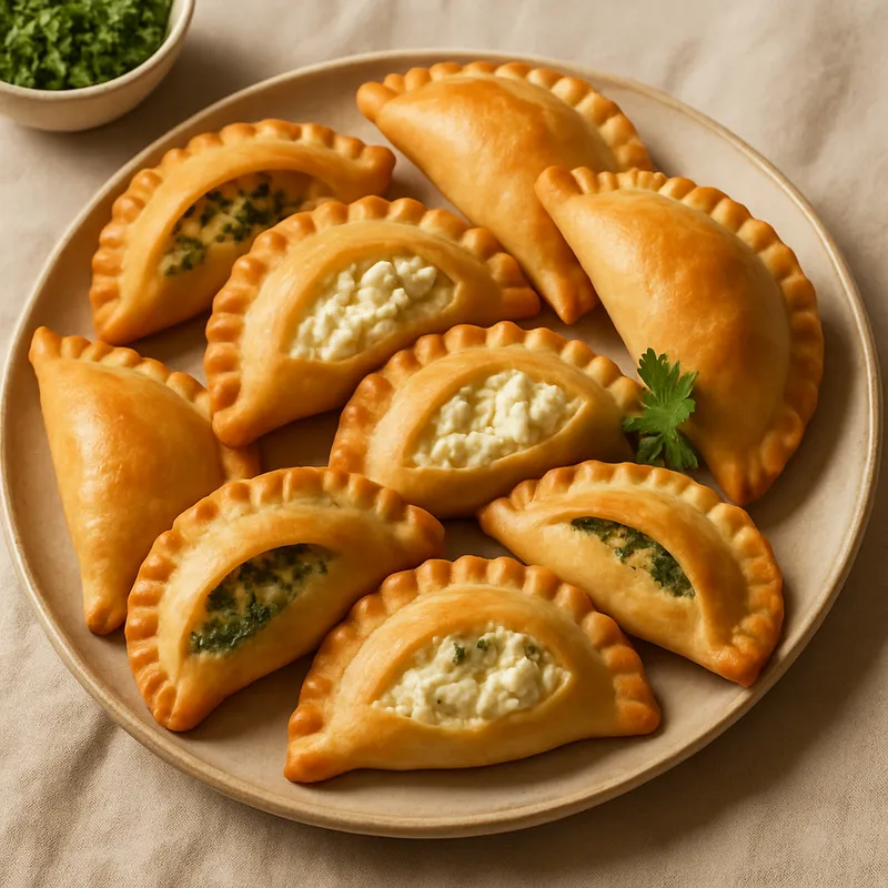 Kretische Kalitsounia (Kretische Käse- oder Kräutertaschen)
