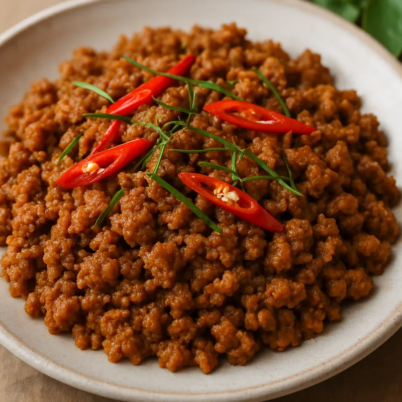 Kua Kling Moo (Trockenes südthailändisches Schweinefleisch-Curry)