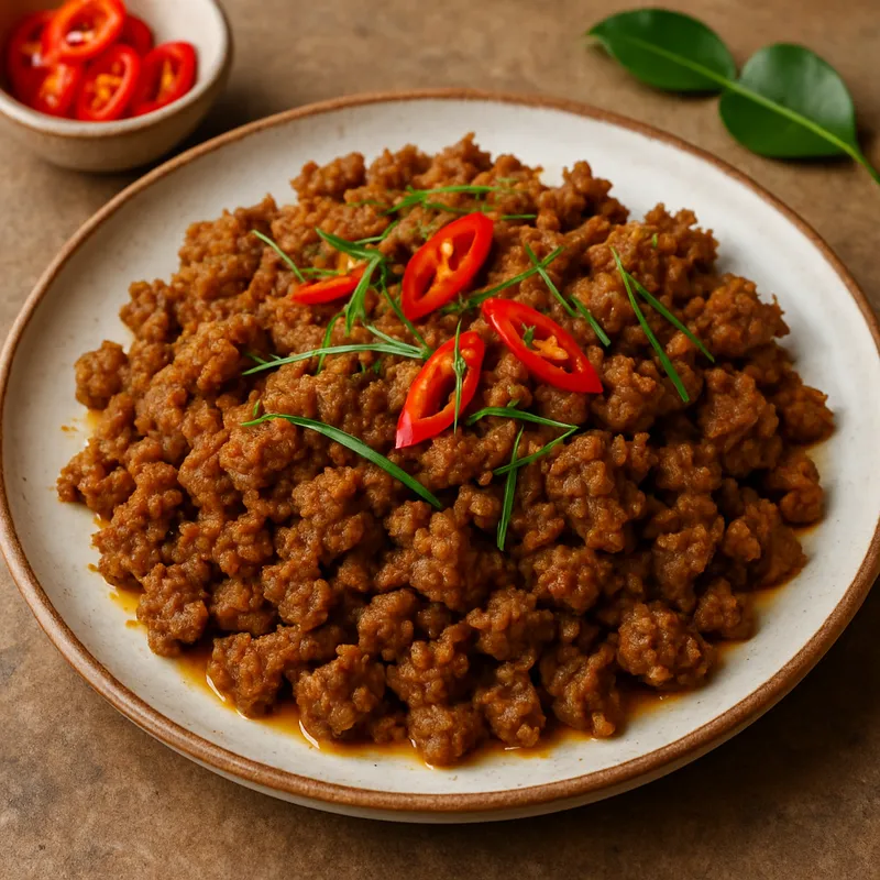 Kua Kling Neua (Südthailändisches trockenes Rindfleisch-Curry)