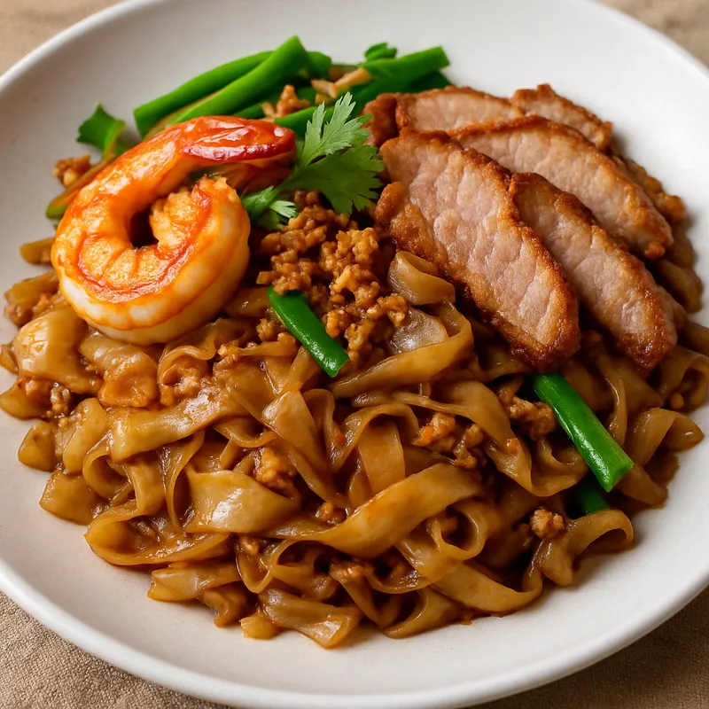 Kuay Teow Haeng Pad (Trockene gebratene Nudeln)