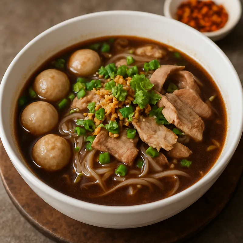 Kuay Teow Nam Tok (Blutnudelsuppe)