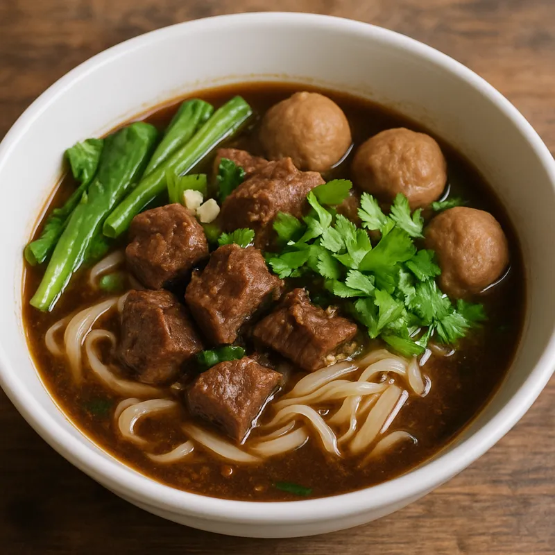 Kuay Teow Neua Toon (Klassische geschmorte Rindfleischnudelsuppe)