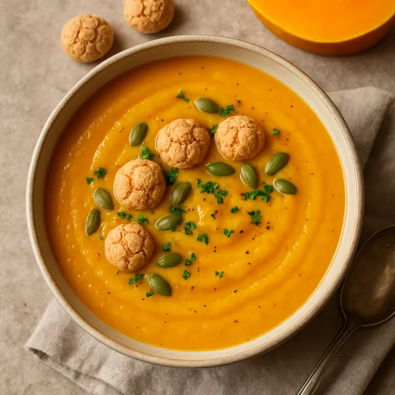 Kürbis-Amaretti-Suppe