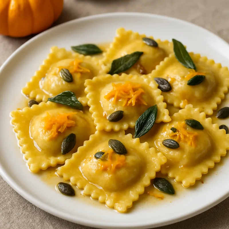 Kürbis-Ravioli