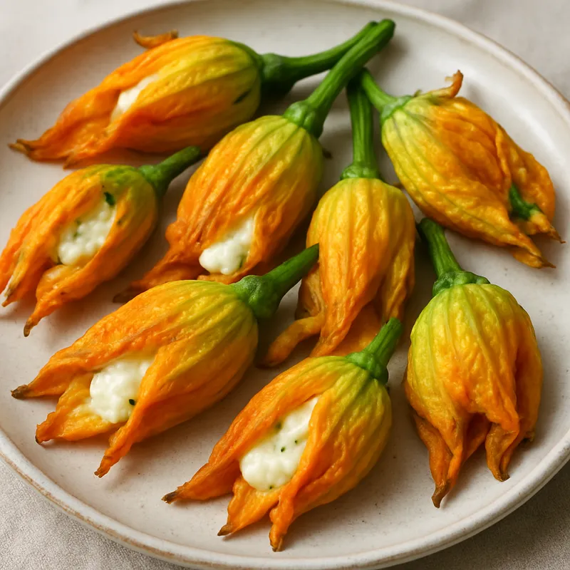 Kürbisblüten mit Käse