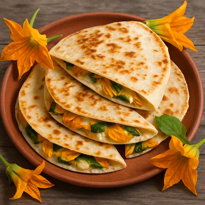 Kürbisblüten-Quesadillas