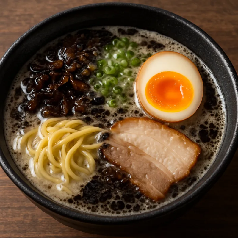 Kumamoto Ramen (Knoblauch-Tonkotsu)