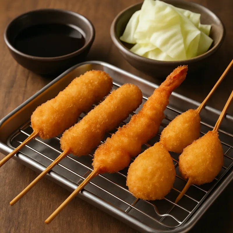 Kushikatsu (Frittierte Spieße aus Osaka)