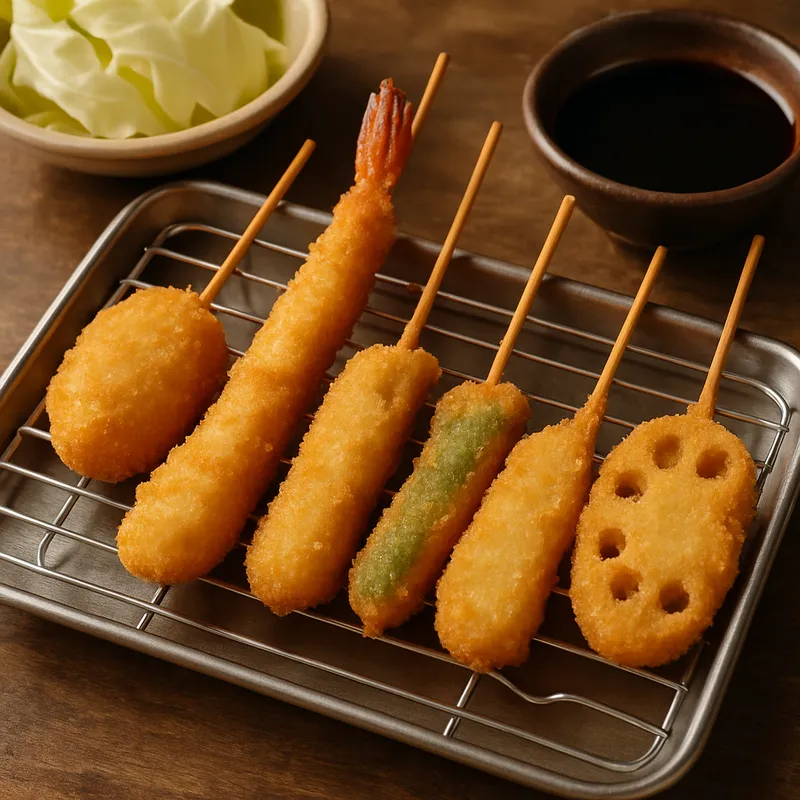 Kushikatsu (Frittierte Spieße)