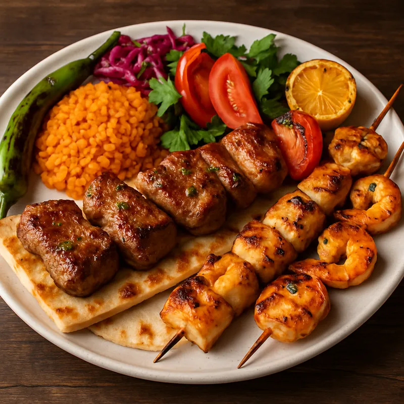 Kuzu Kebab Deniz Meeresfrüchte-Kebab-Mix