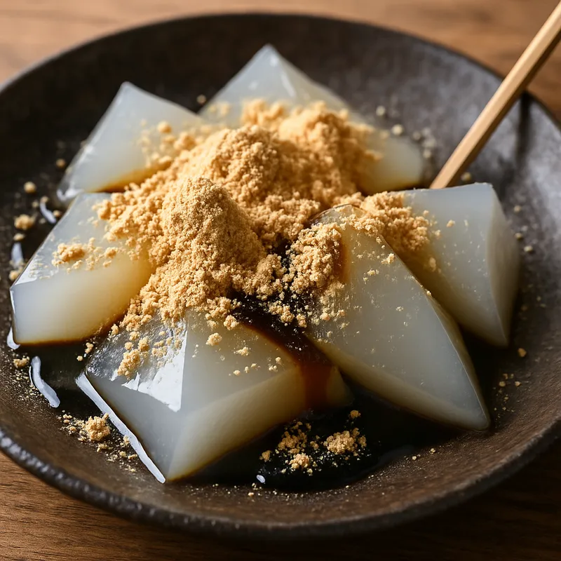 Kuzumochi (Pfeilwurzel-Mochi)